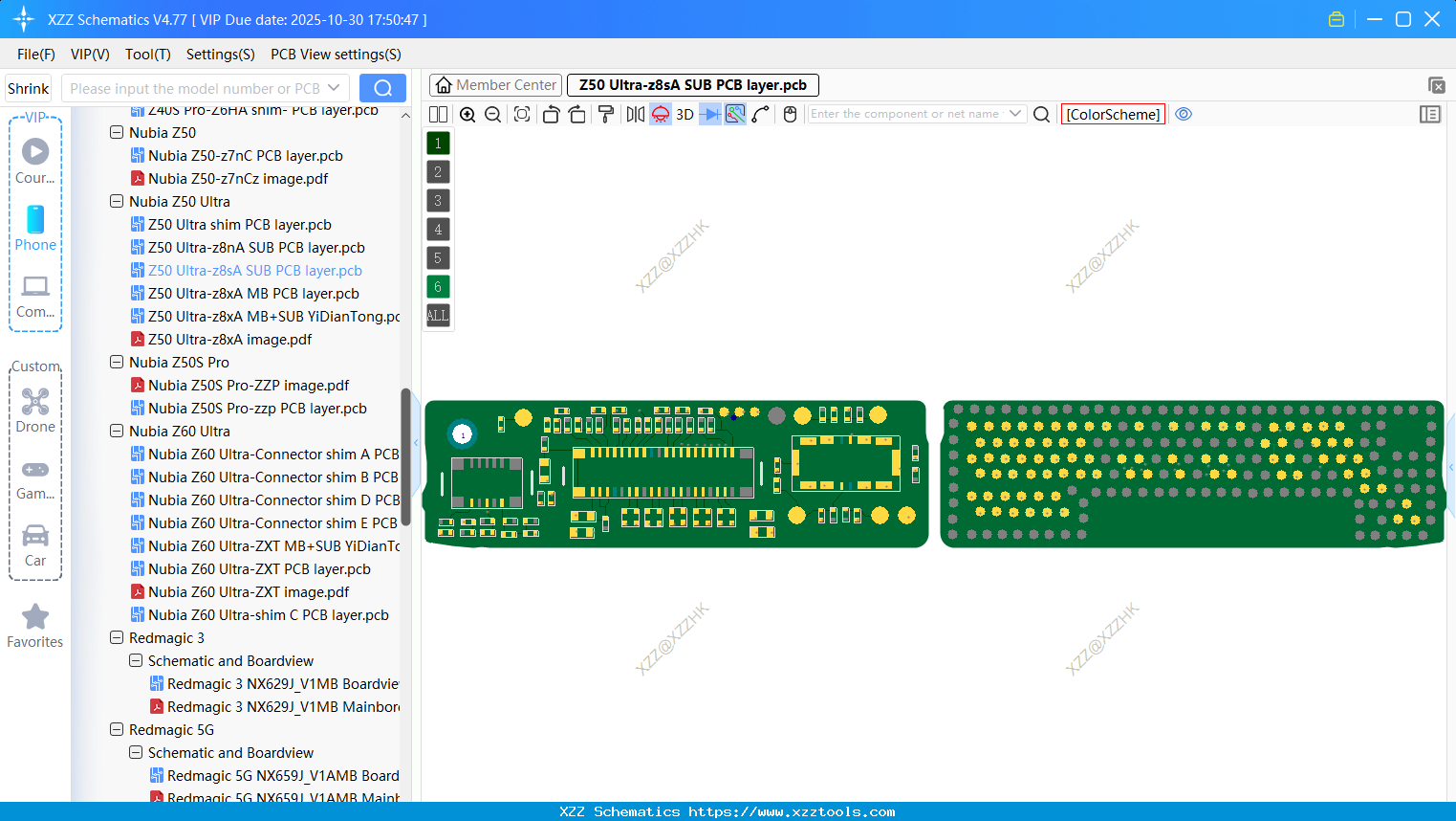 Nubia Z50 Ultra-z8sA SUB PCB Layer